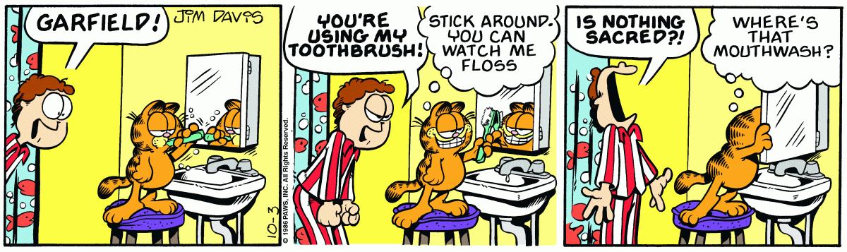 Garfield, October 3, 1986