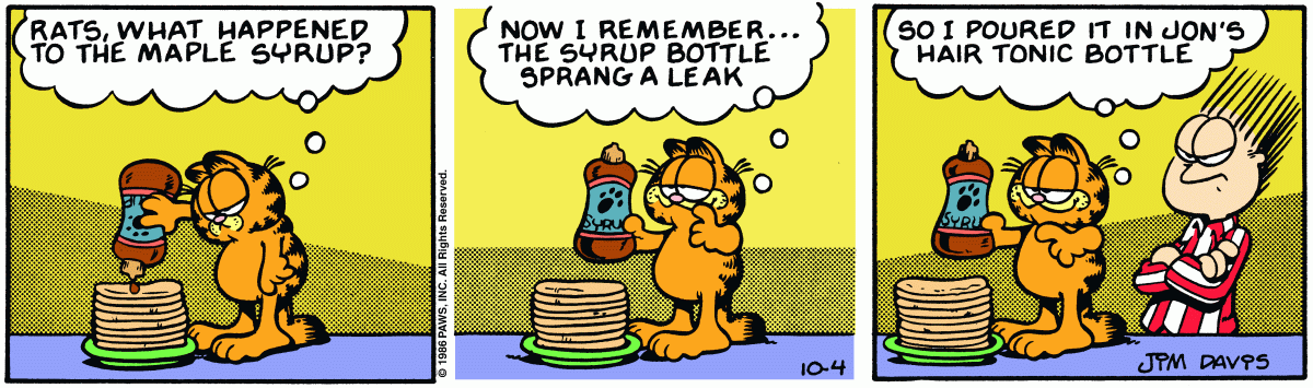Garfield, October 4, 1986