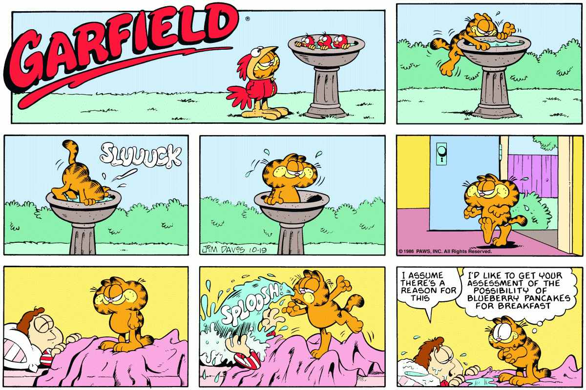 Garfield, October 19, 1986