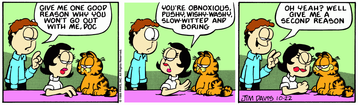 Garfield, October 22, 1986