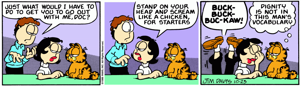 Garfield, October 23, 1986