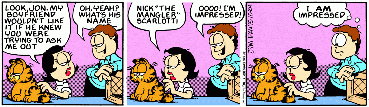 Garfield, October 24, 1986