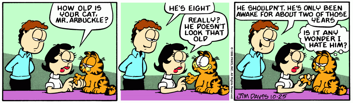Garfield, October 25, 1986
