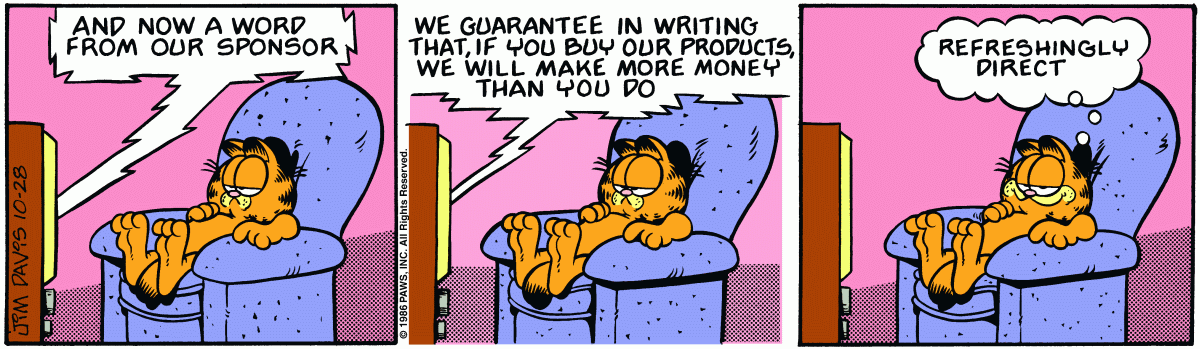 Garfield, October 28, 1986