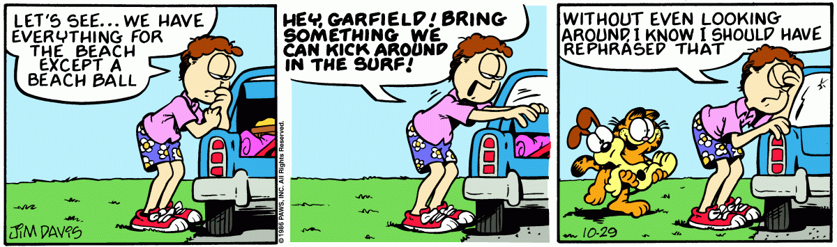 Garfield, October 29, 1986