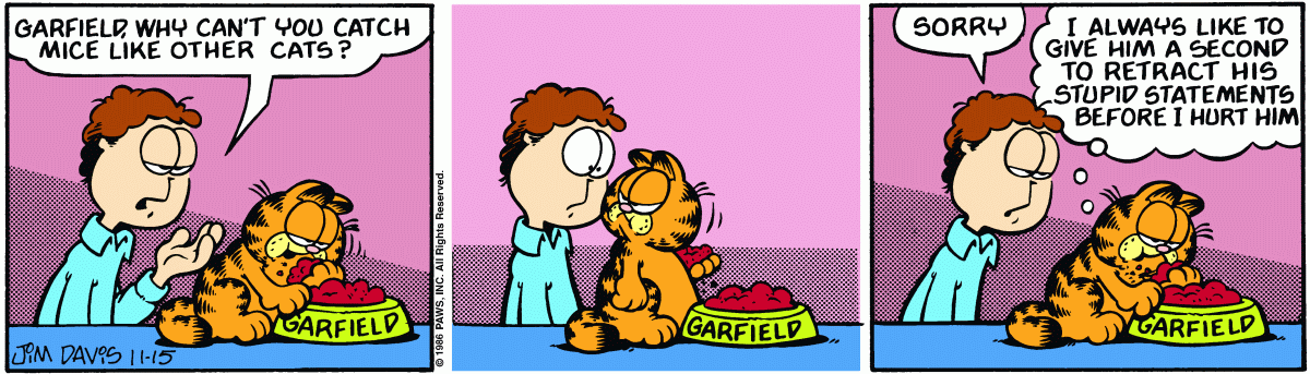 Garfield, November 15, 1986