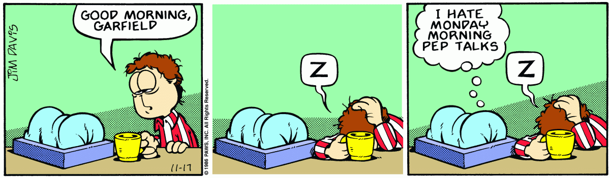 Garfield, November 17, 1986