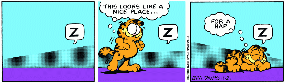 Garfield, November 21, 1986