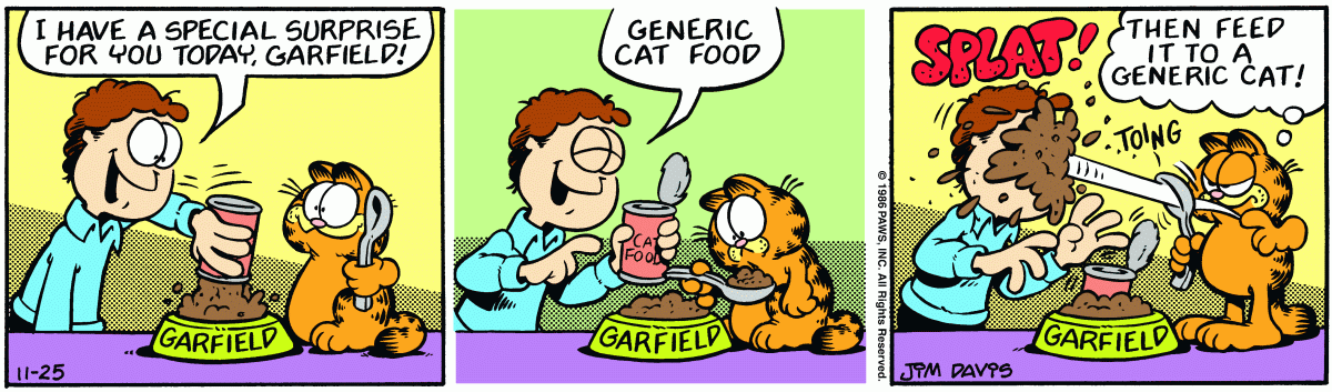 Garfield, November 25, 1986