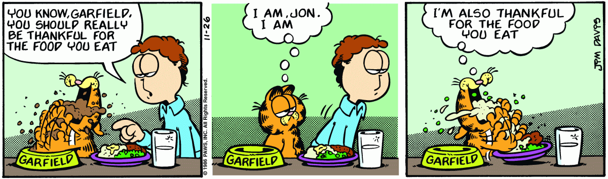 Garfield, November 26, 1986