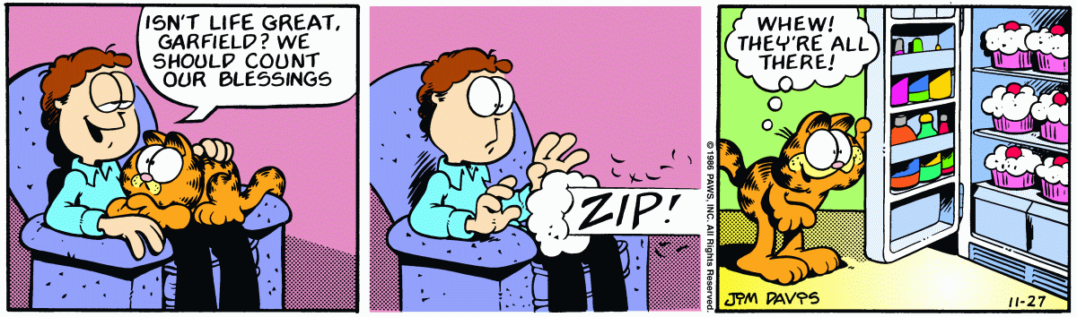 Garfield, November 27, 1986