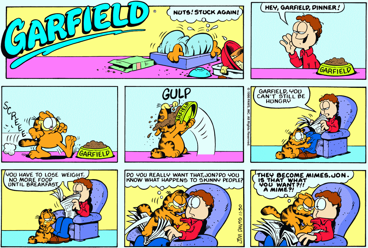 Garfield, November 30, 1986