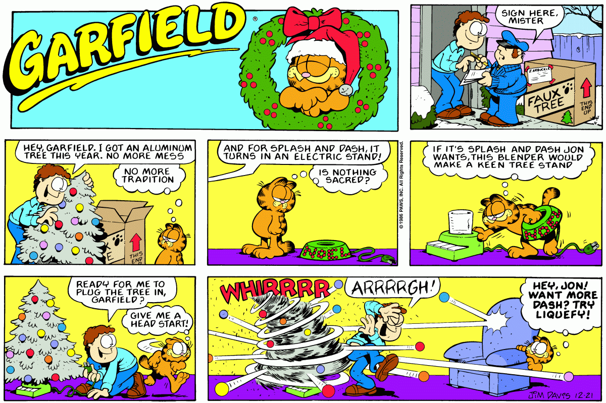 Garfield, December 21, 1986