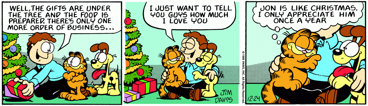 Garfield, December 24, 1986