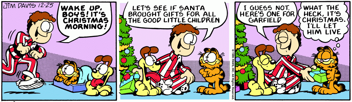 Garfield, December 25, 1986