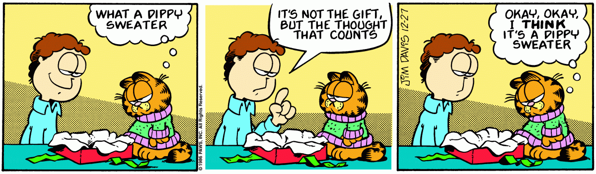 Garfield, December 27, 1986