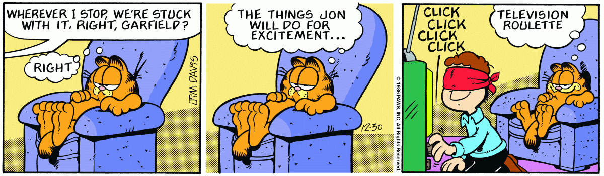 Garfield, December 30, 1986
