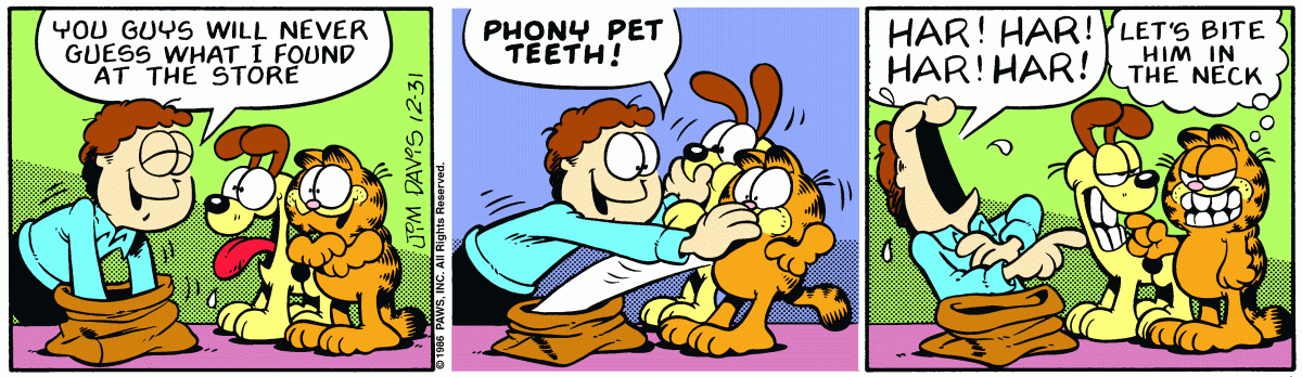 Garfield, December 31, 1986