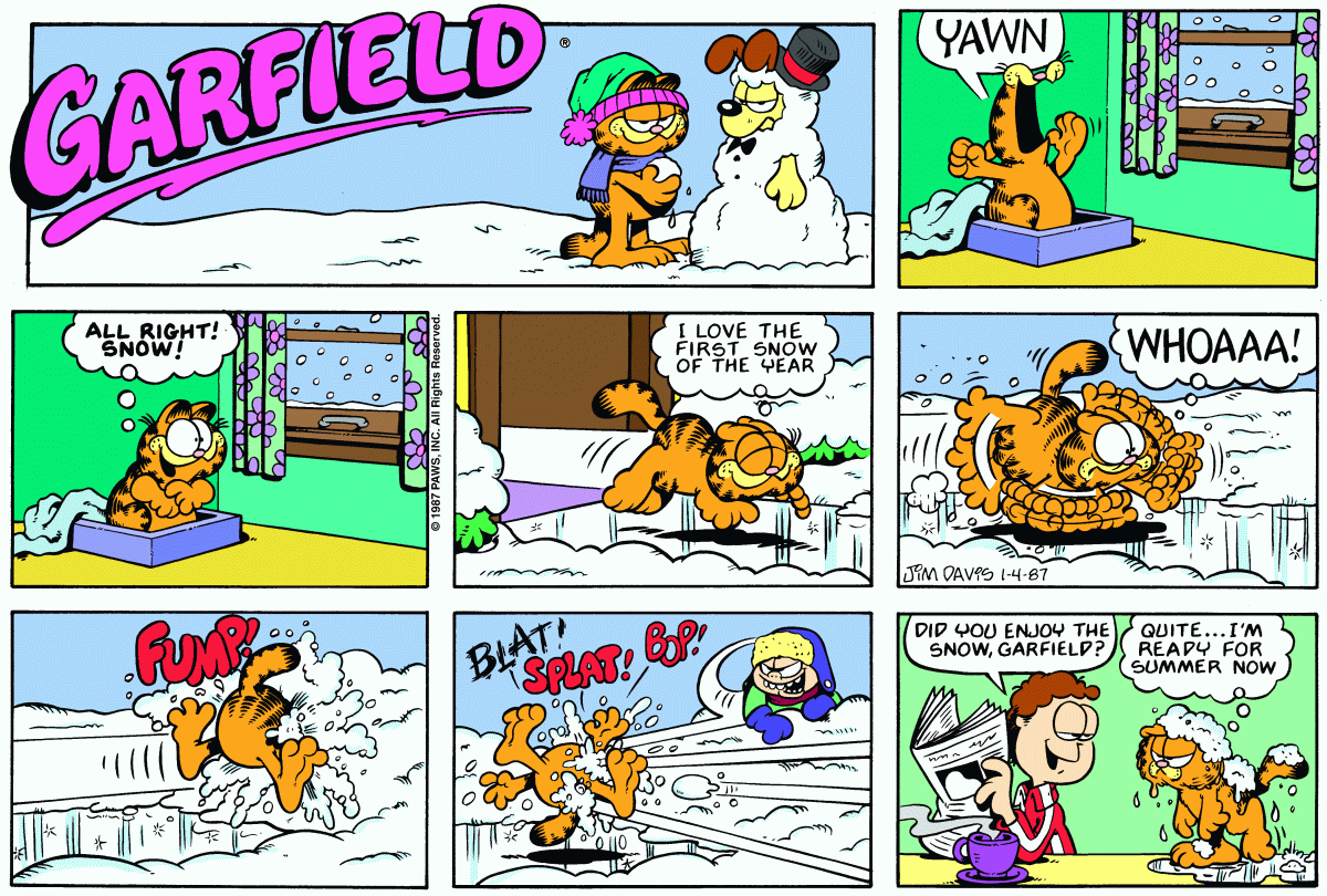 Garfield, January 4, 1987