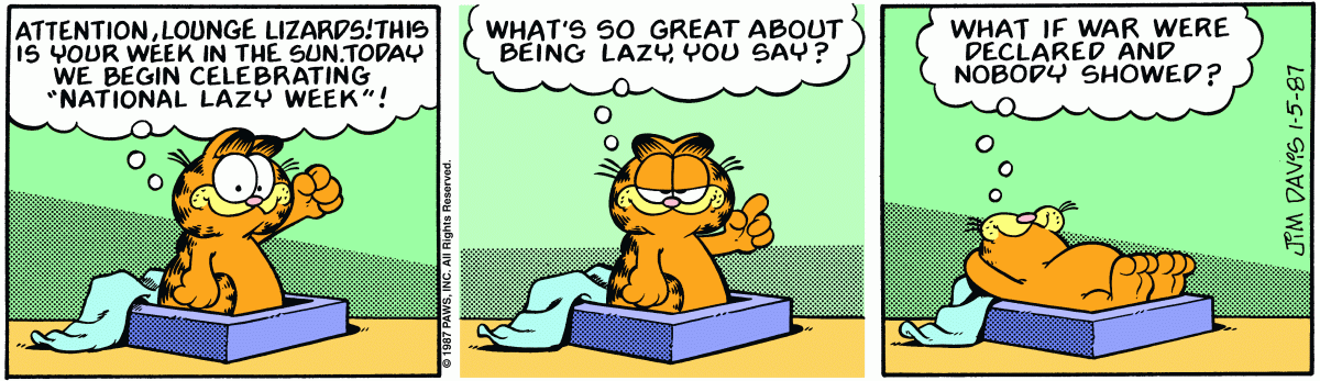 Garfield, January 5, 1987
