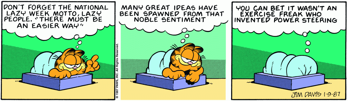 Garfield comic strip for Friday, January 9, 1987
