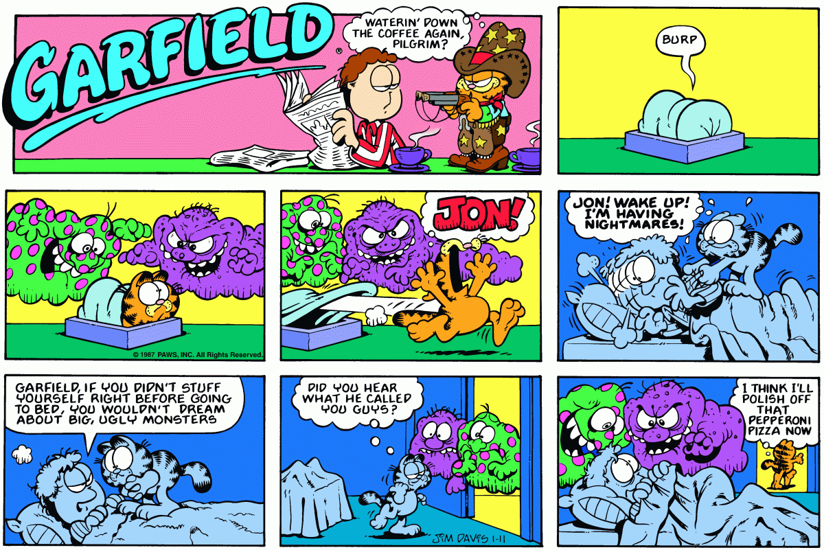 Garfield, January 11, 1987