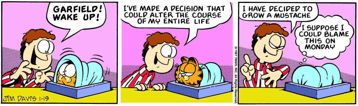 Garfield, January 19, 1987