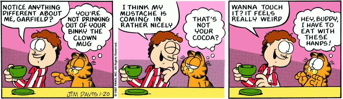 Garfield, January 20, 1987