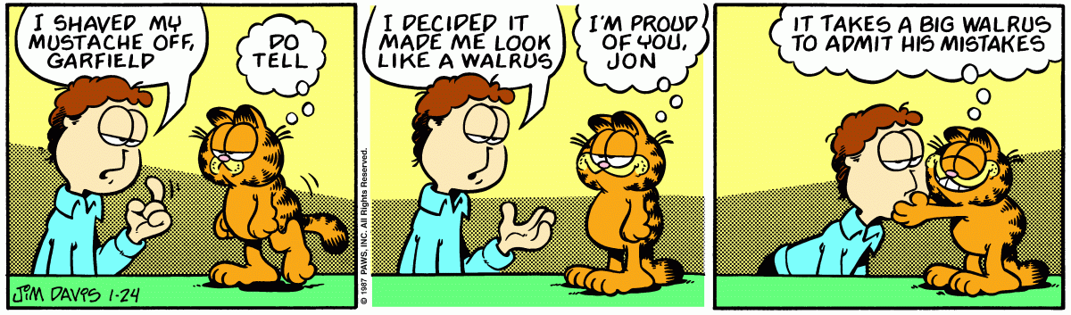 Garfield, January 24, 1987