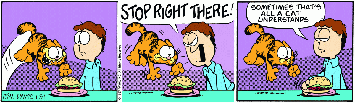 Garfield, January 31, 1987
