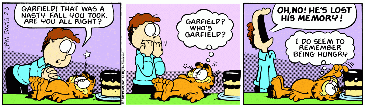 Garfield, February 3, 1987