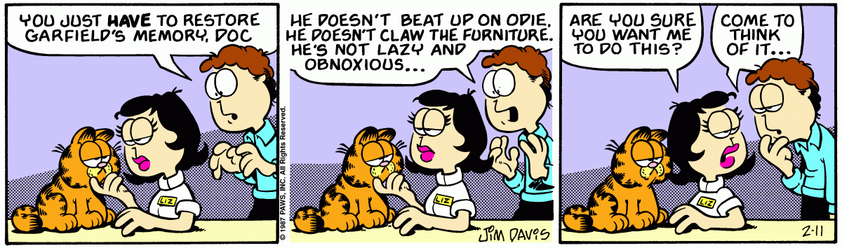Garfield, February 11, 1987