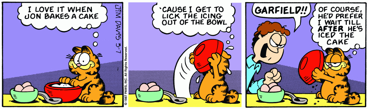 Garfield, March 7, 1987