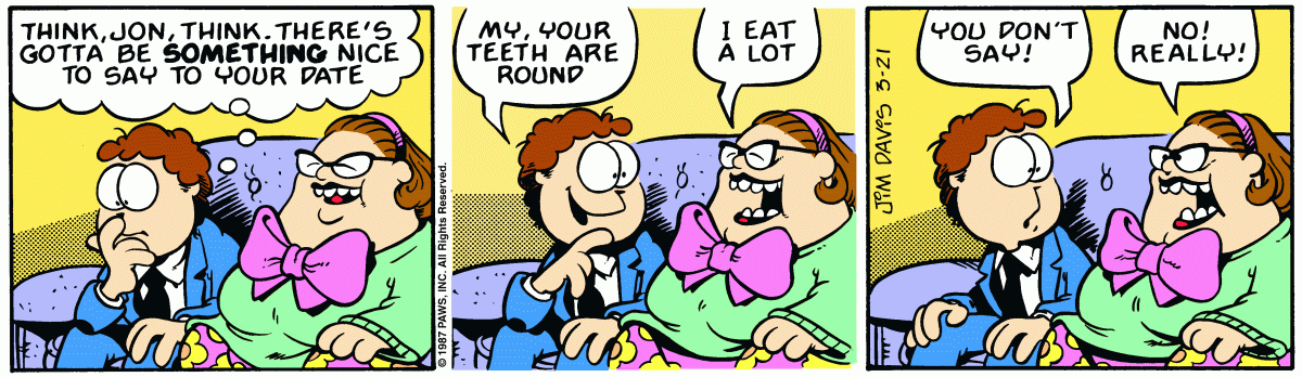 Garfield, March 21, 1987