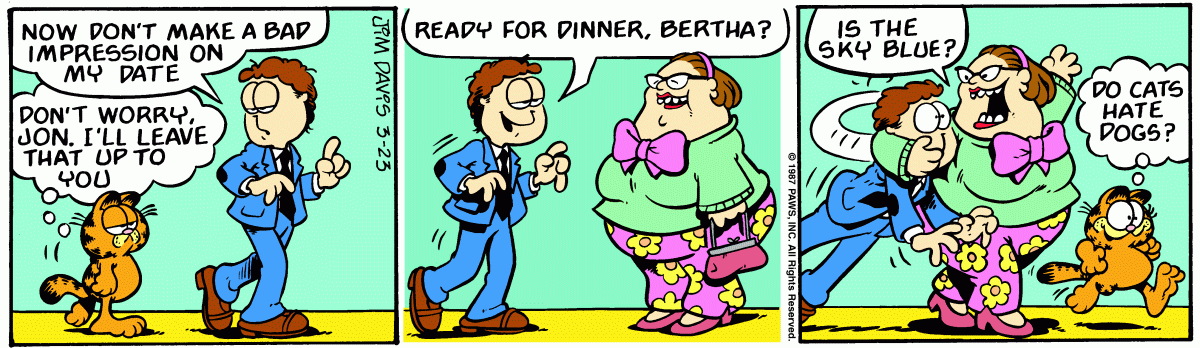 Garfield, March 23, 1987