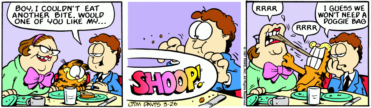 Garfield, March 26, 1987