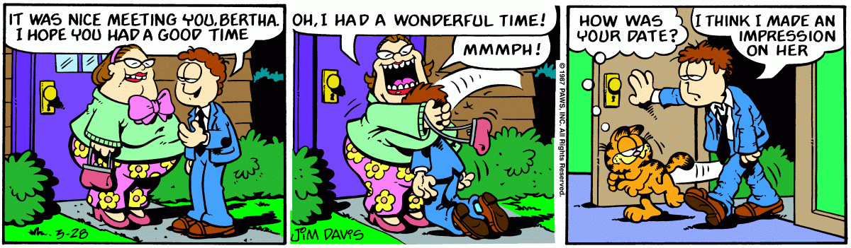 Garfield, March 28, 1987