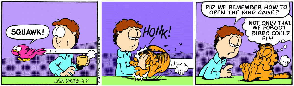 Garfield, April 2, 1987