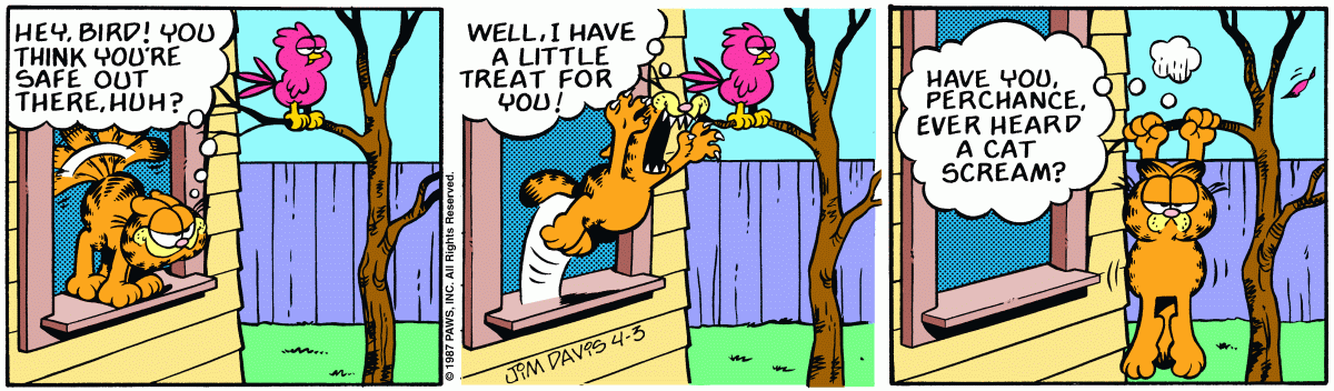 Garfield, April 3, 1987