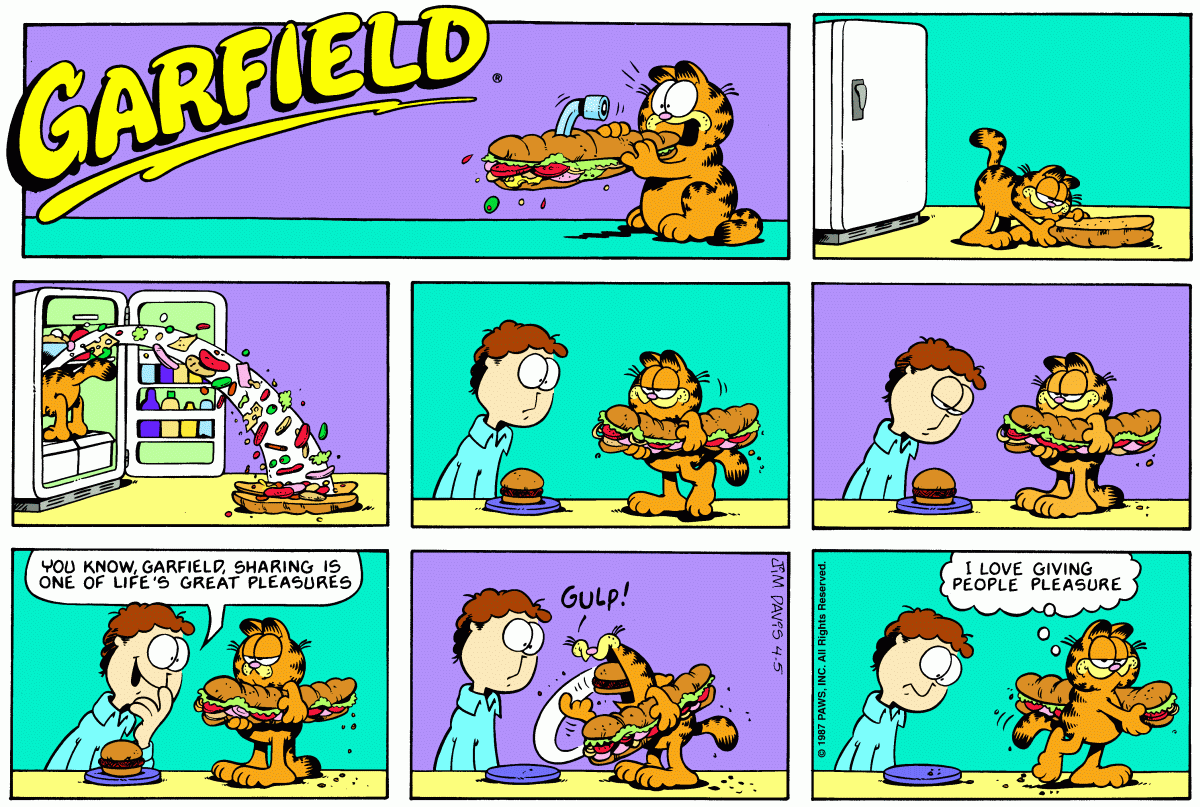 Garfield, April 5, 1987