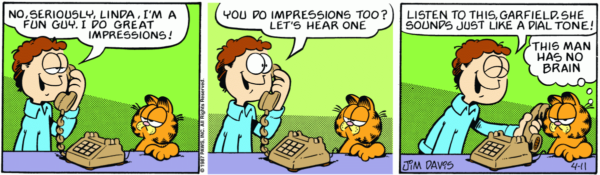 Garfield, April 11, 1987