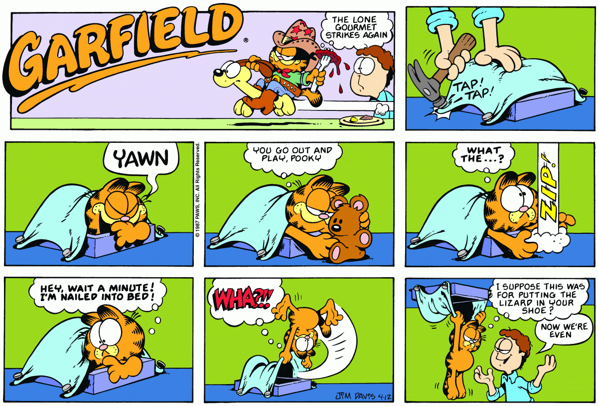 Garfield, April 12, 1987