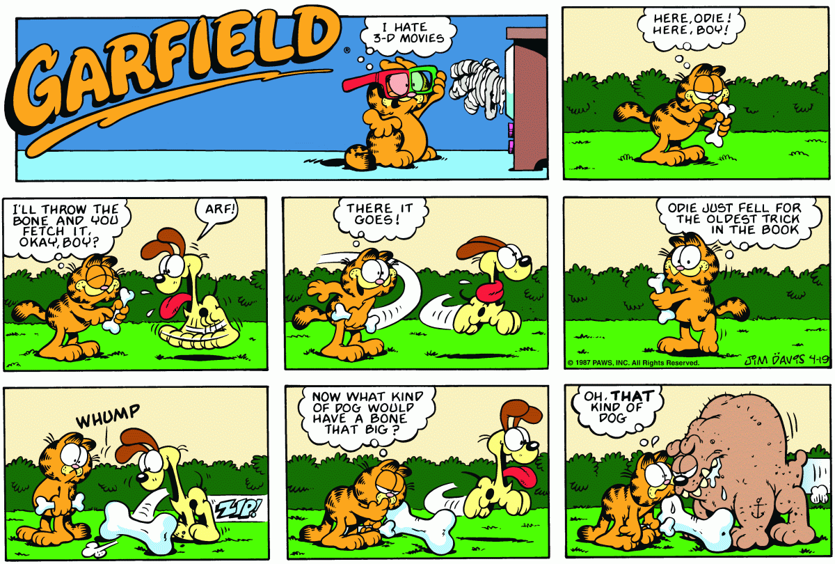 Garfield, April 19, 1987