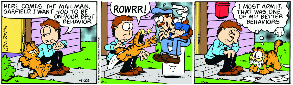 Garfield, April 23, 1987