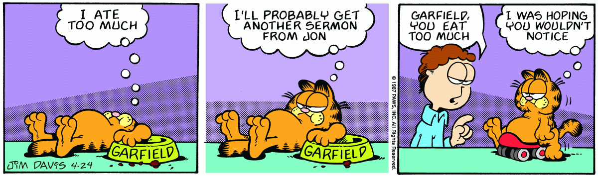 Garfield, April 24, 1987