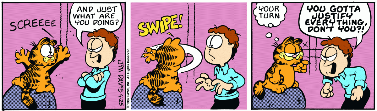 Garfield, April 25, 1987