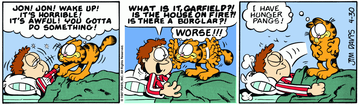 Garfield, April 30, 1987