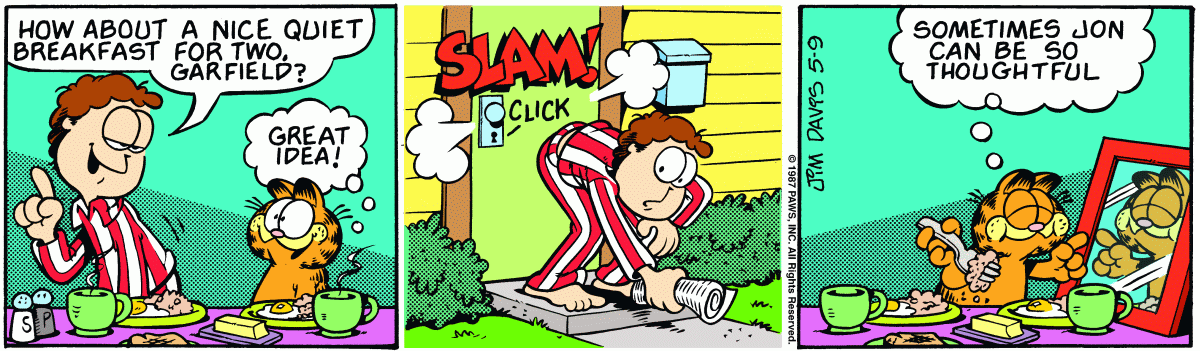 Garfield, May 9, 1987