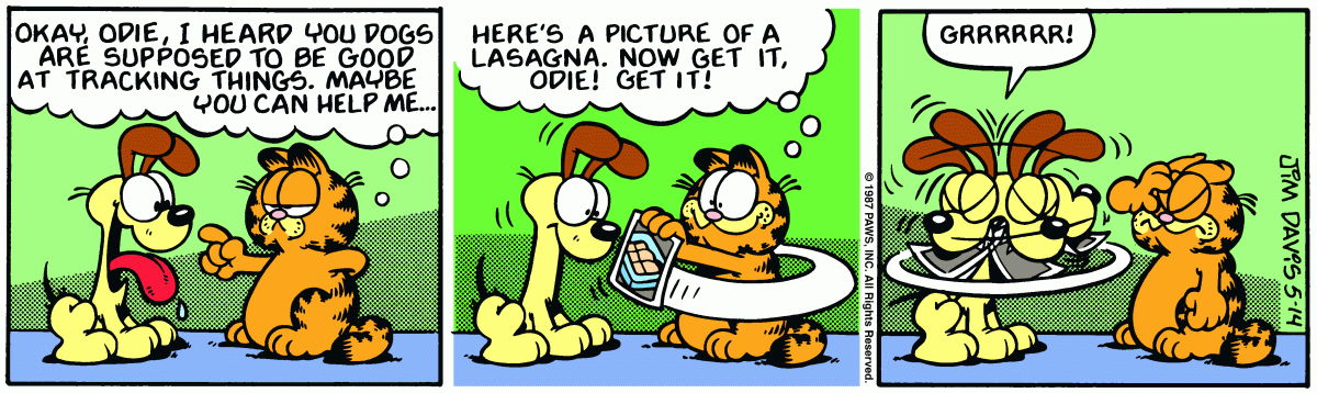 Garfield comic strip for Thursday, May 14, 1987