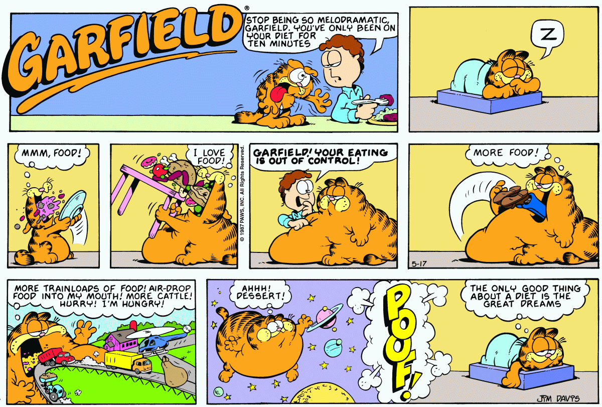 Garfield comic strip for Sunday, May 17, 1987